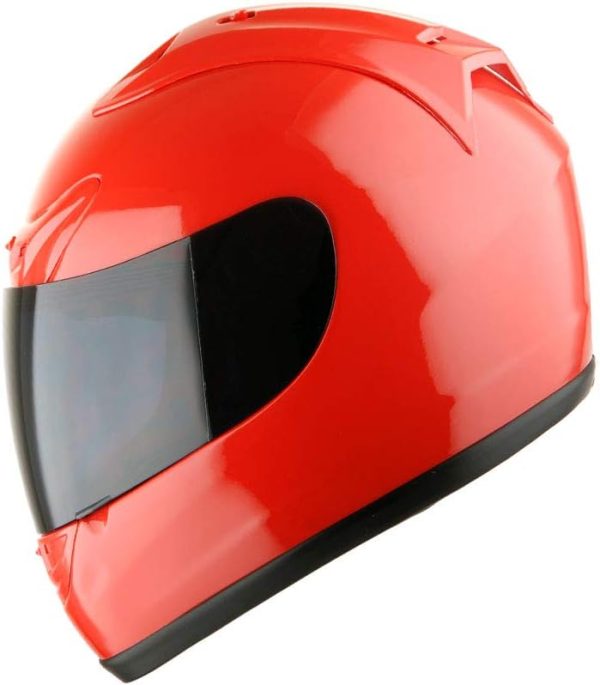 New Motorcycle Bike Full Face Helmet  Matt Black + One Extra Clear Shield: - Image 2
