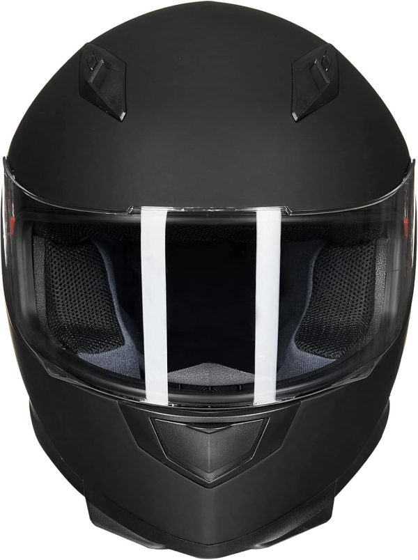 Full Face Motorcycle Street Bike Helmet with Removable Winter Neck Scarf + 2 Visors DOT - Image 2