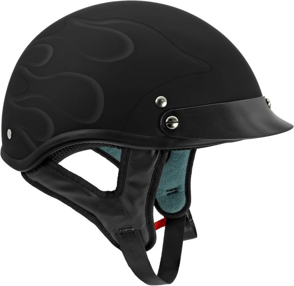 Solid Half Face Motorcycle Helmet - Image 2